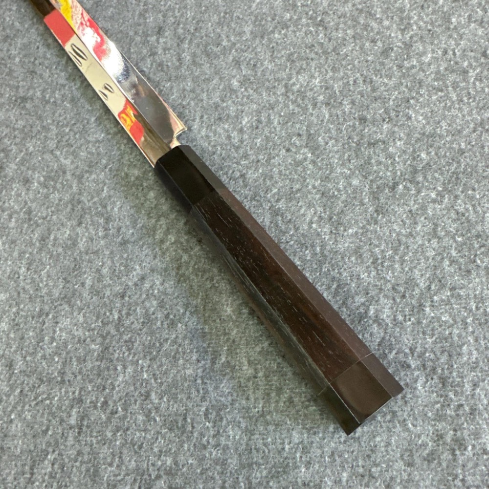 台中菜刀王出品 双水牛黑檀八角柄 蛸引 柳刃 生魚片刀 330mm～超取免運～-細節圖5