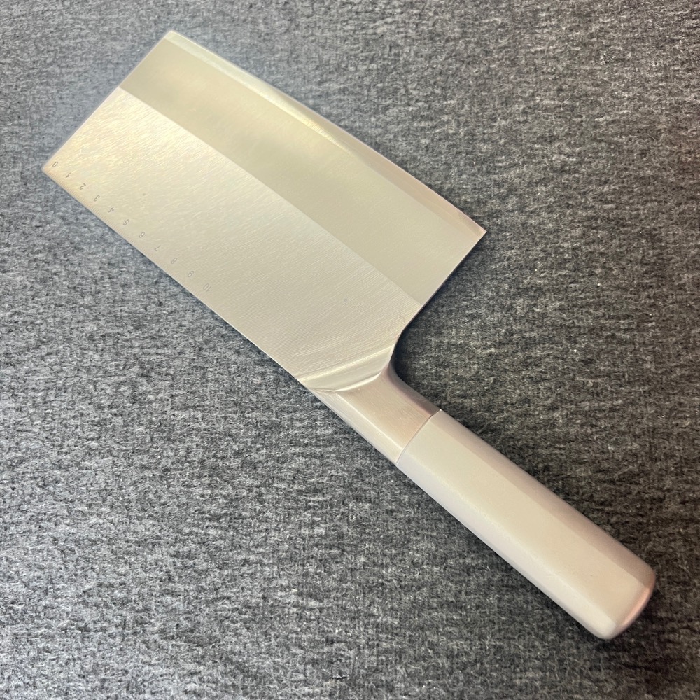 台中菜刀王～鐵八角 3號 （有刻度） 中式片刀 切菜 切肉 廚師刀 刀具 ～-細節圖4