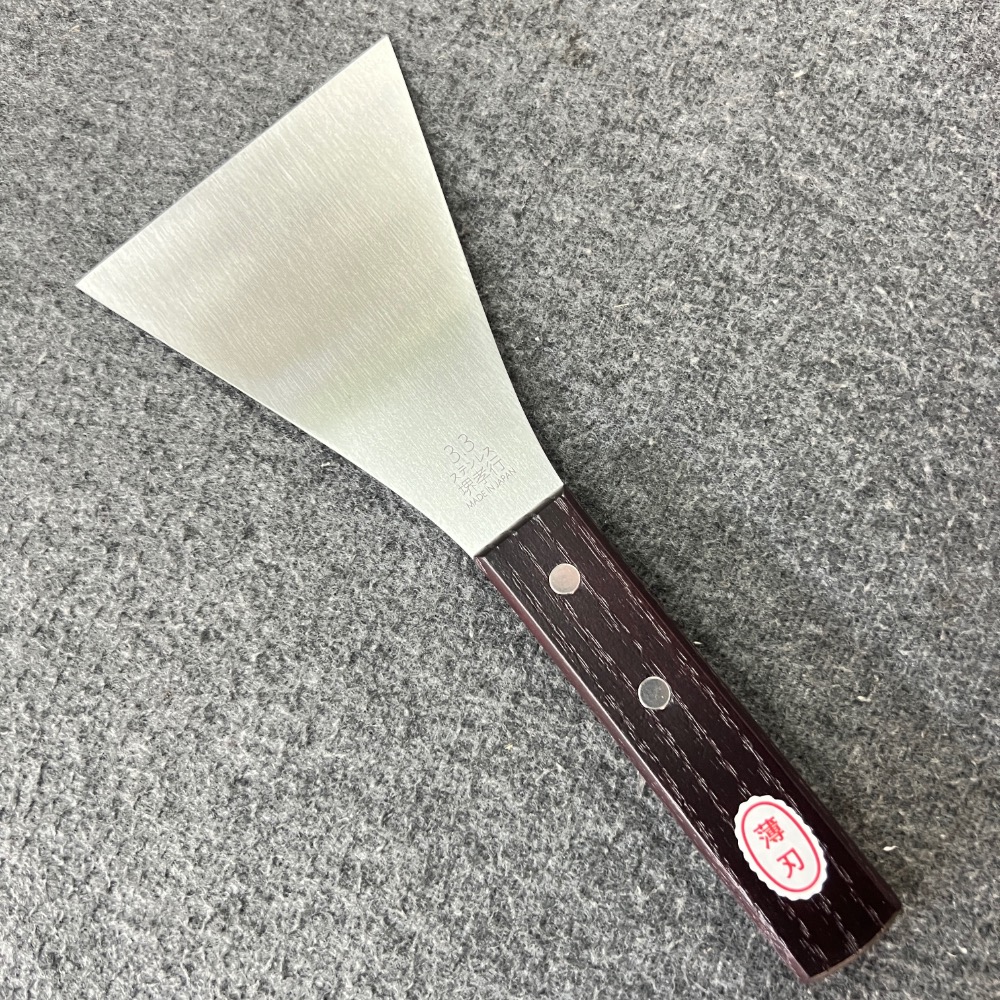 堺孝行 料理小物 三角鏟子 鐵板鏟  薄口 100mm-細節圖3