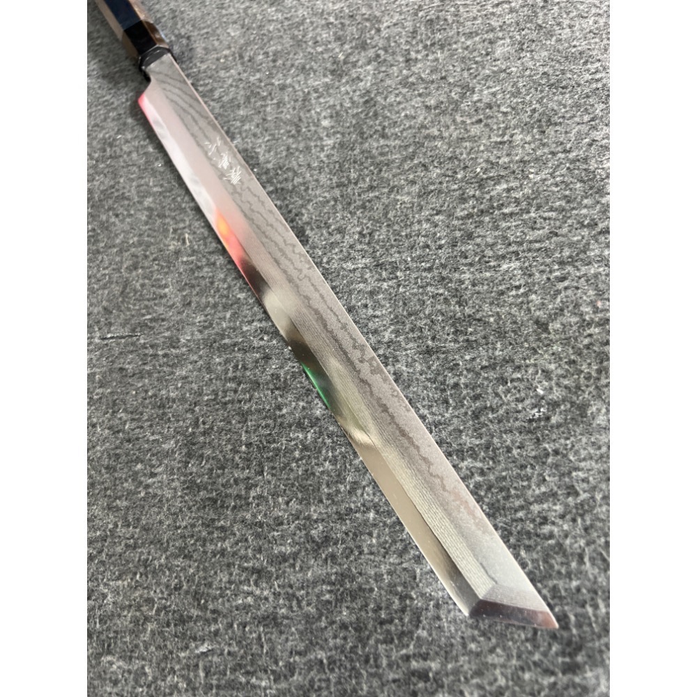 菜刀王出品 秦儀作VG-10 W 系列～二合層鍛 蛸引先丸300mm-細節圖5