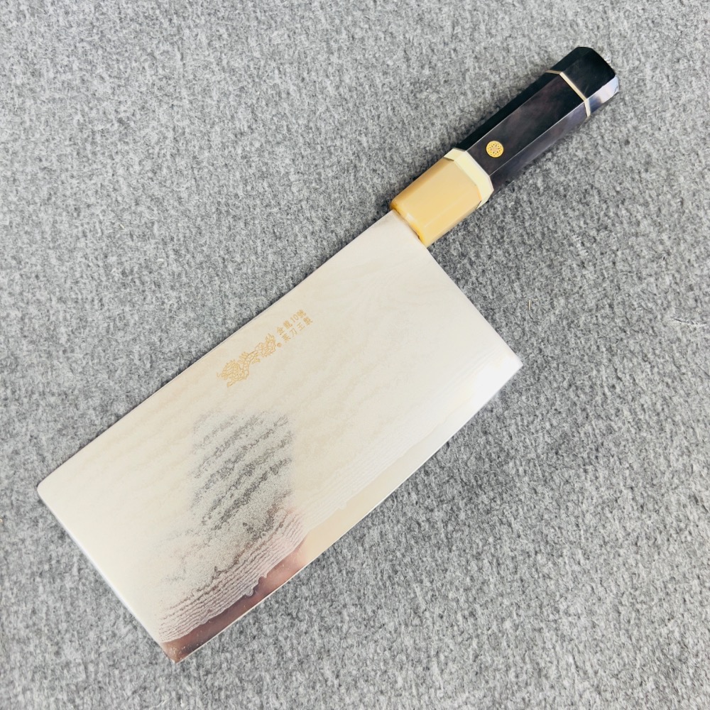 台中菜刀王出品 黑檀大馬士革積層 VG10片刀 6 6.5 7寸 中華包丁-細節圖2