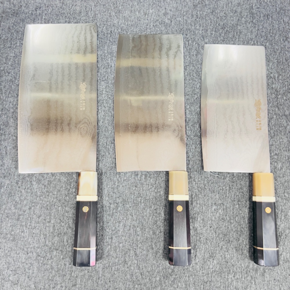 台中菜刀王出品 黑檀大馬士革積層 VG10片刀 6 6.5 7寸 中華包丁-細節圖5