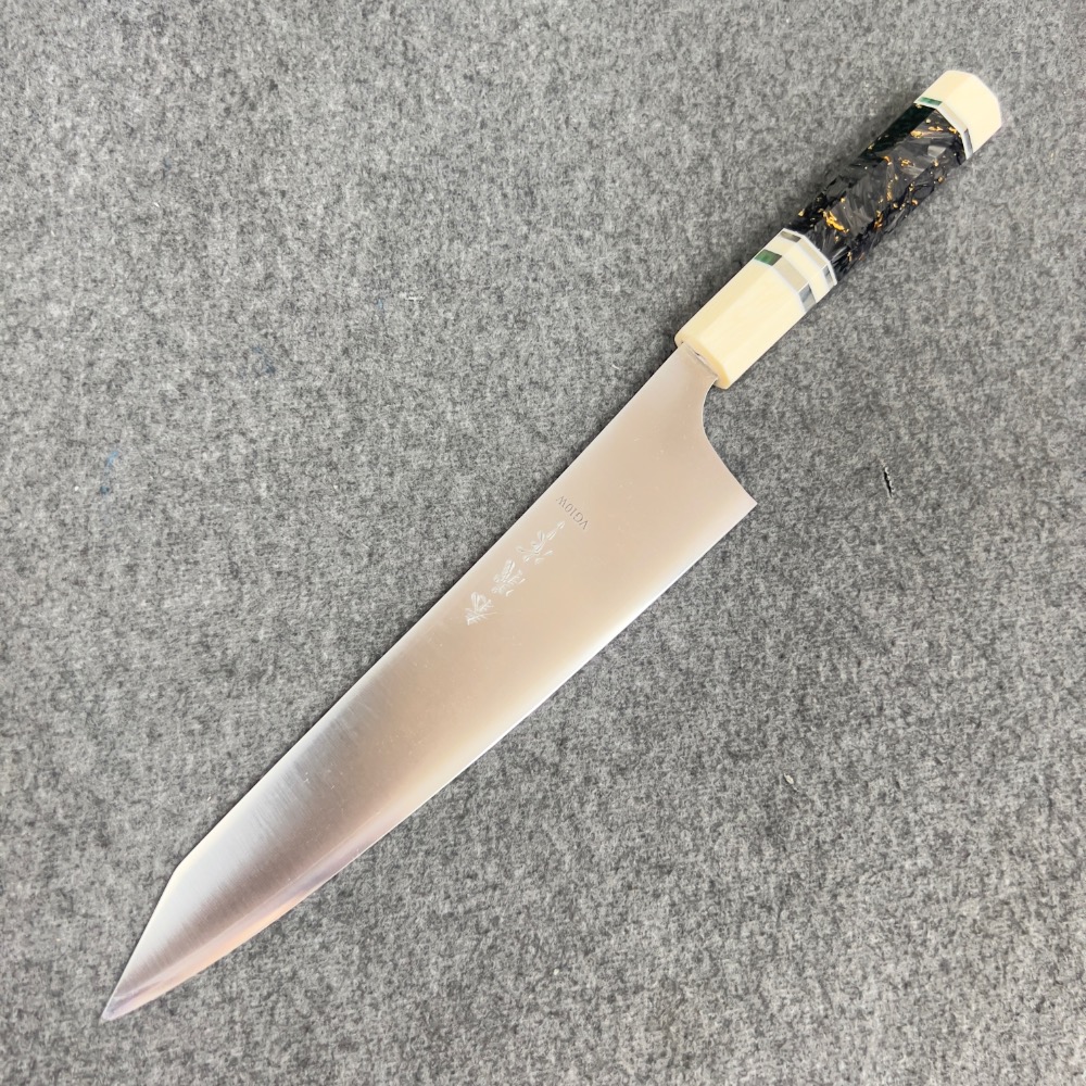 台中菜刀王 秦儀作 DP 日本武生 VG-10 W劍型牛刀 240mm-細節圖2