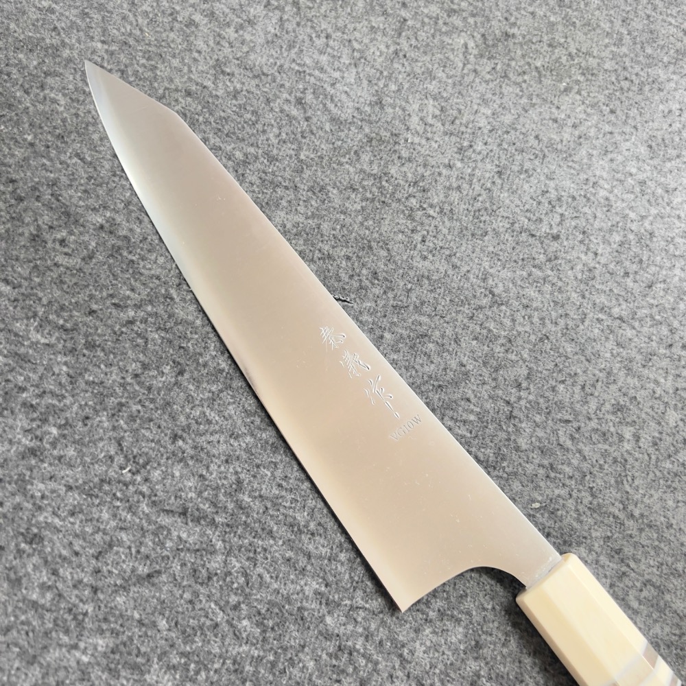 台中菜刀王 秦儀作 DP 日本武生 VG-10 W劍型牛刀 240mm-細節圖4