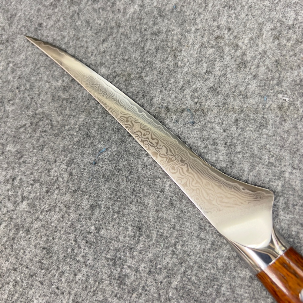 台中 菜刀王  67層大馬士革 V10 魚刀 18cm-細節圖3