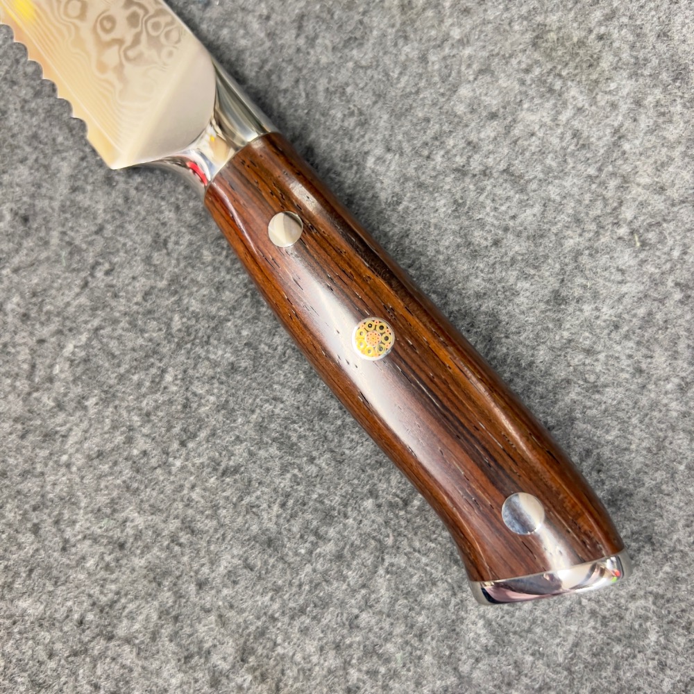 台中 菜刀王  67層大馬士革 V10 麵包刀 23cm-細節圖4