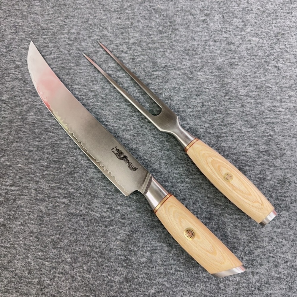 台中 菜刀王出品 鐵板刀叉組-彩柄（寬版）-規格圖6