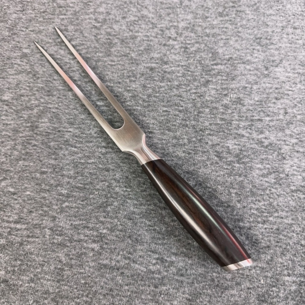 台中菜刀王出品 鐵板刀叉組 黑檀木（寬版）-規格圖5