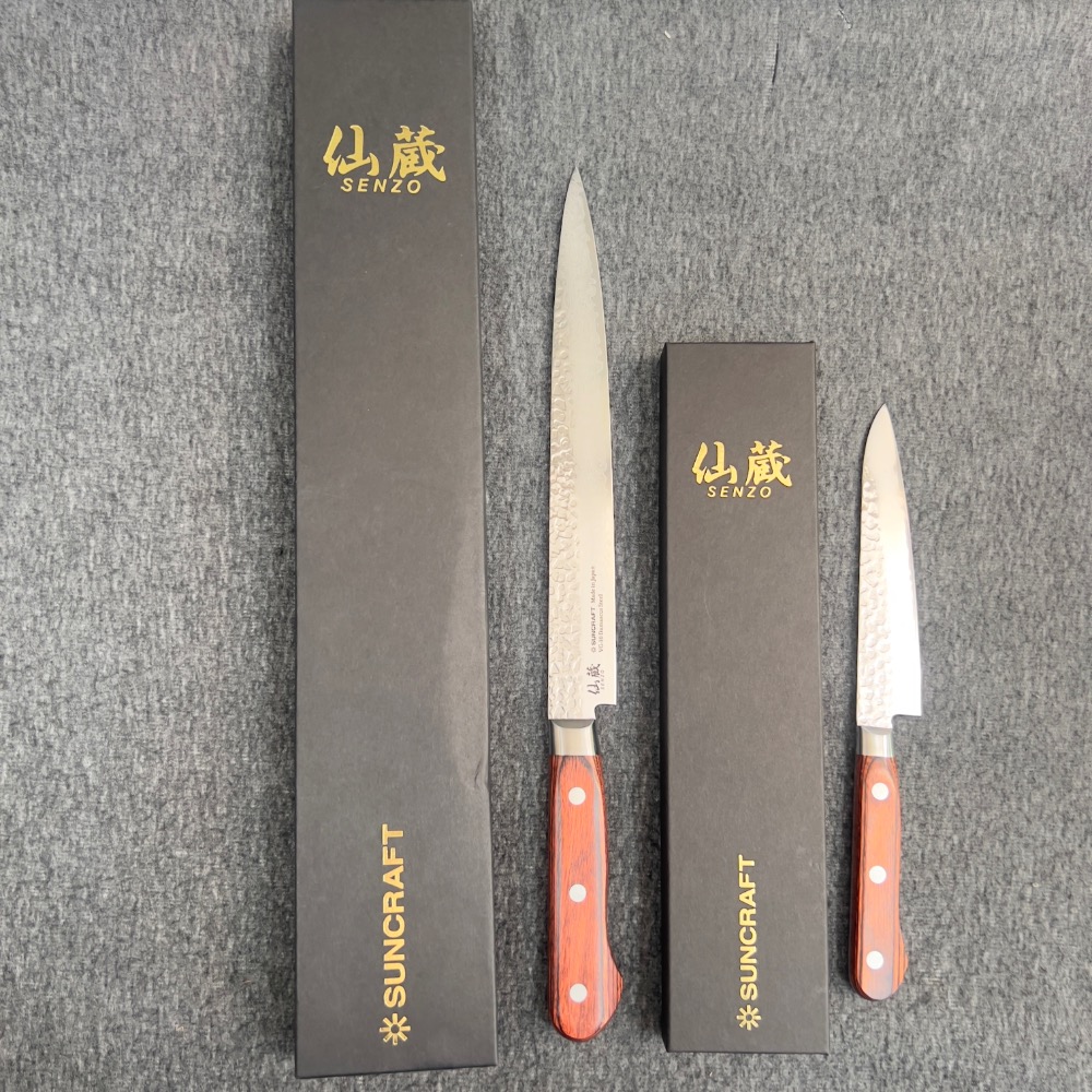 日本仙藏FT-05雙刃生魚片刀 24cm VG10-大馬士33層槌目-細節圖5