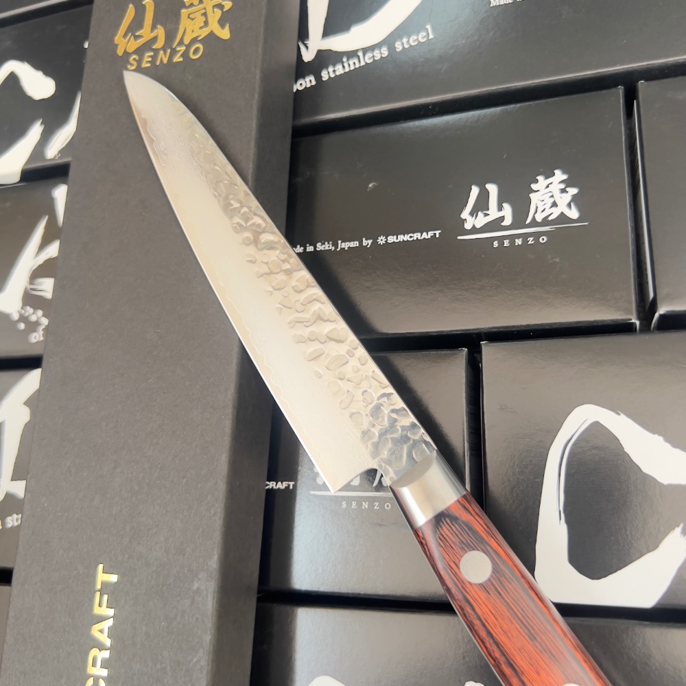 日本仙藏FT-04 水果刀 小刀 135mm VG10-大馬士33層槌目-細節圖3