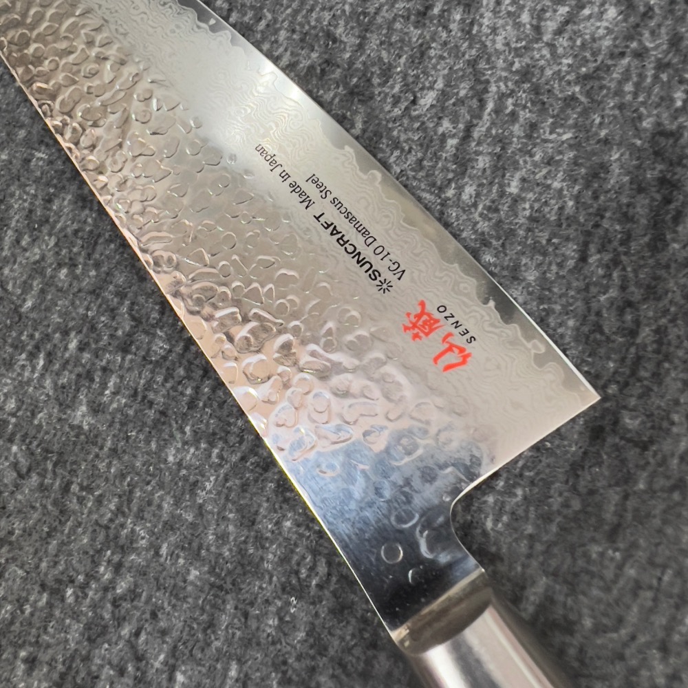 日本仙藏 牛刀 主廚刀 VG10鎚目33層20cm  24mm-細節圖4
