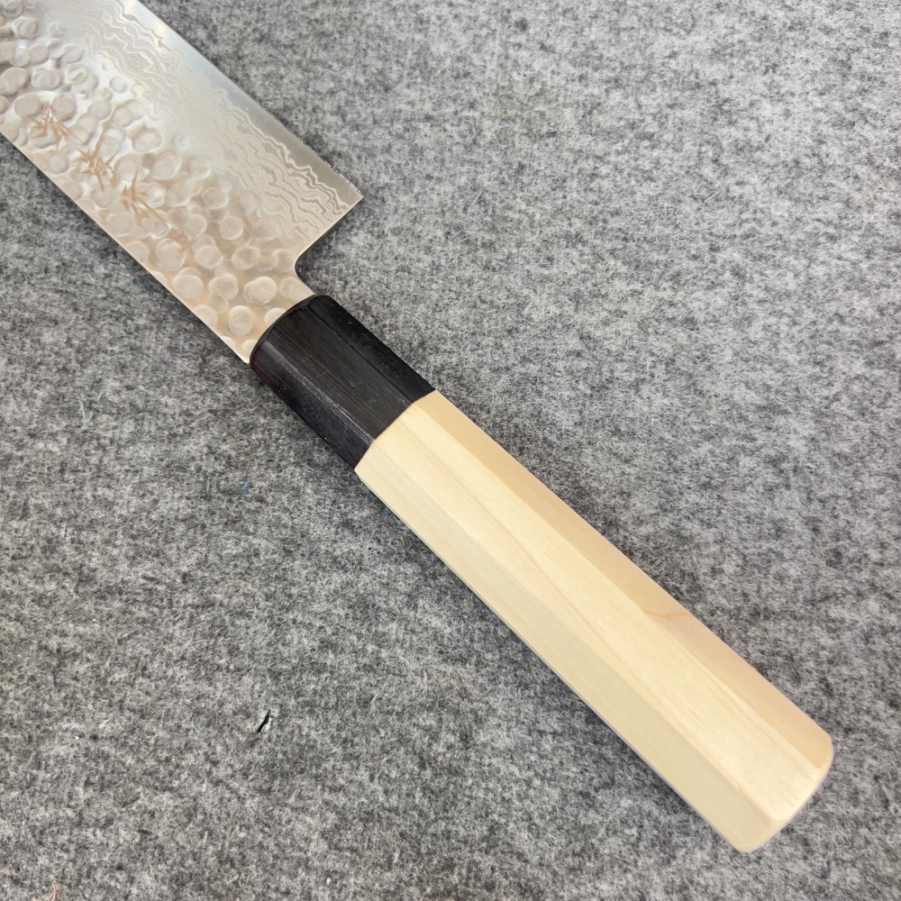 日本 堺孝行 AUS10 45層槌目大馬士革紋 菜切 和柄160mm-細節圖5