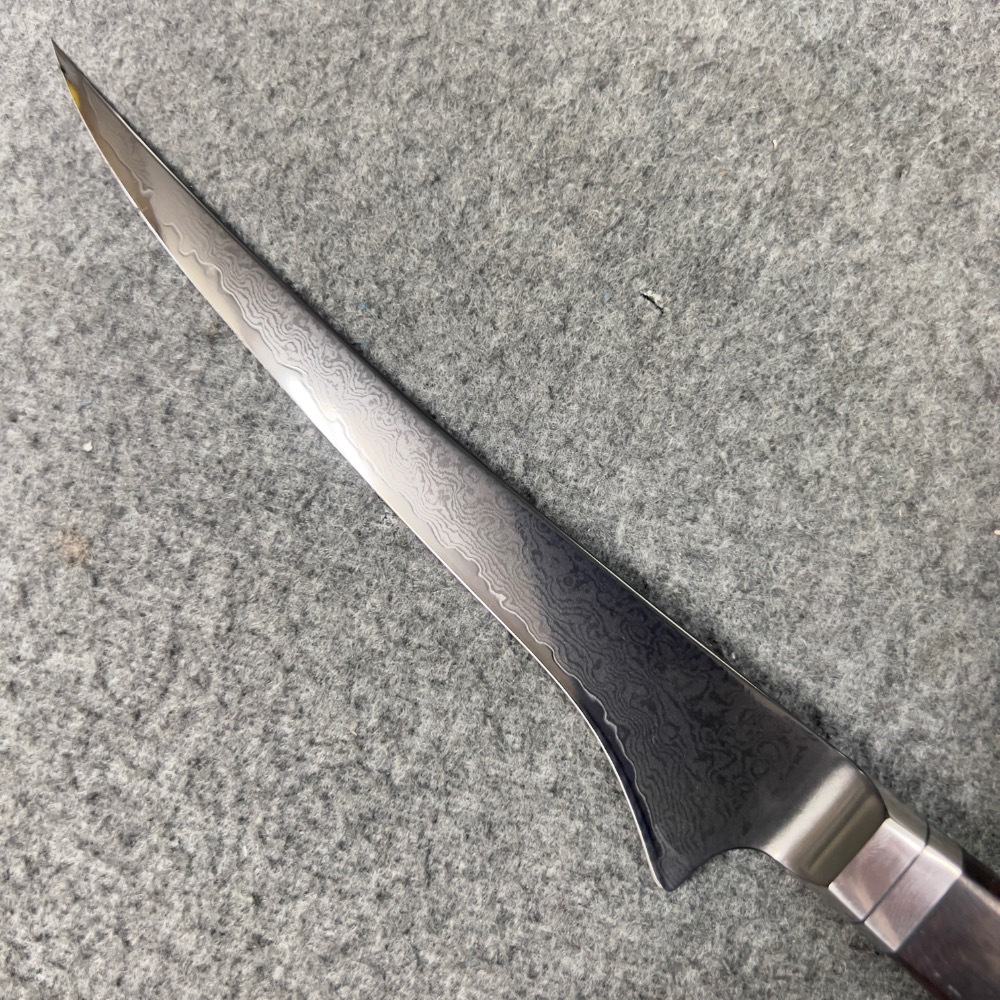 魚刀黑染大馬士革鋼19cm-細節圖3