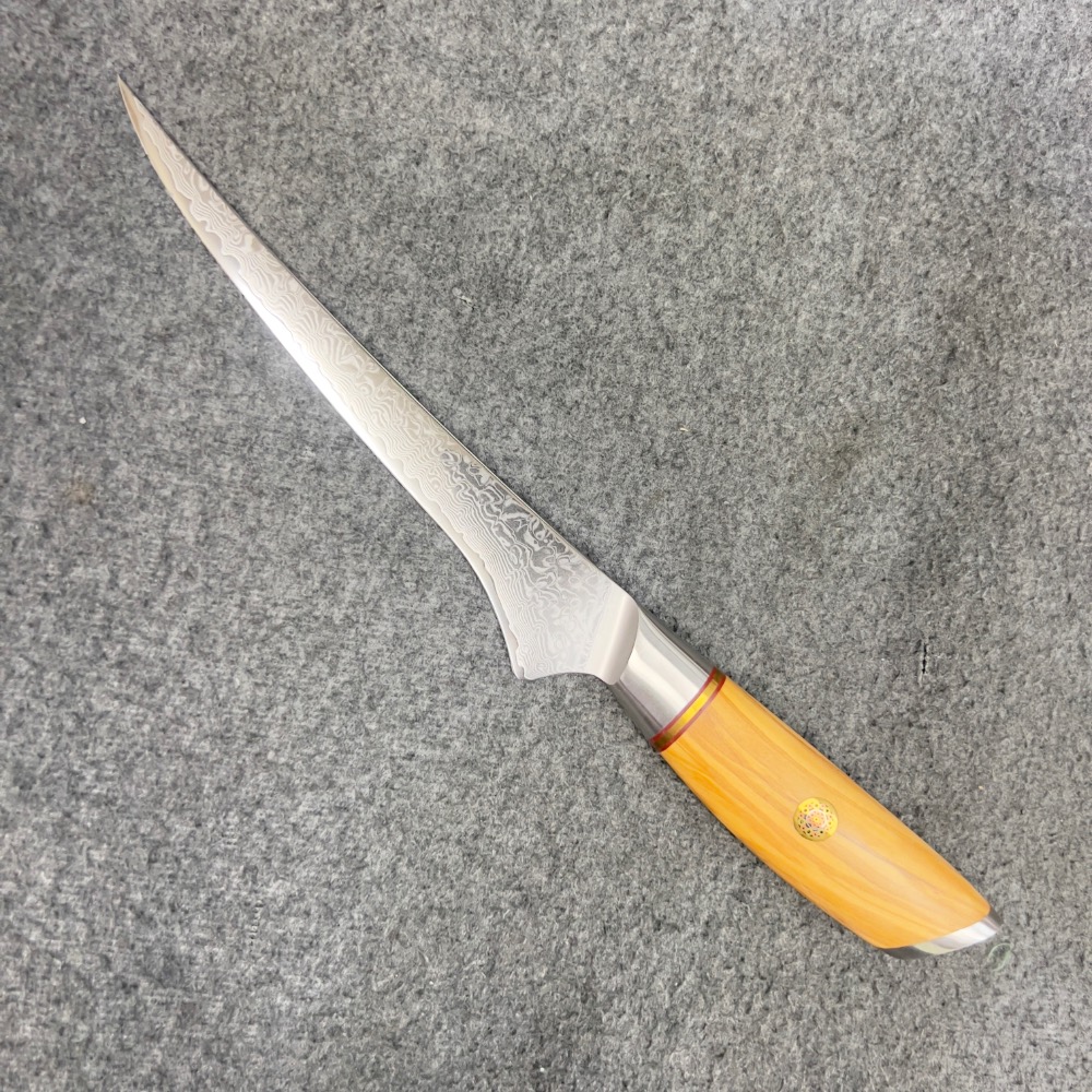 魚刀73層大馬士革鋼18.5cm-細節圖2