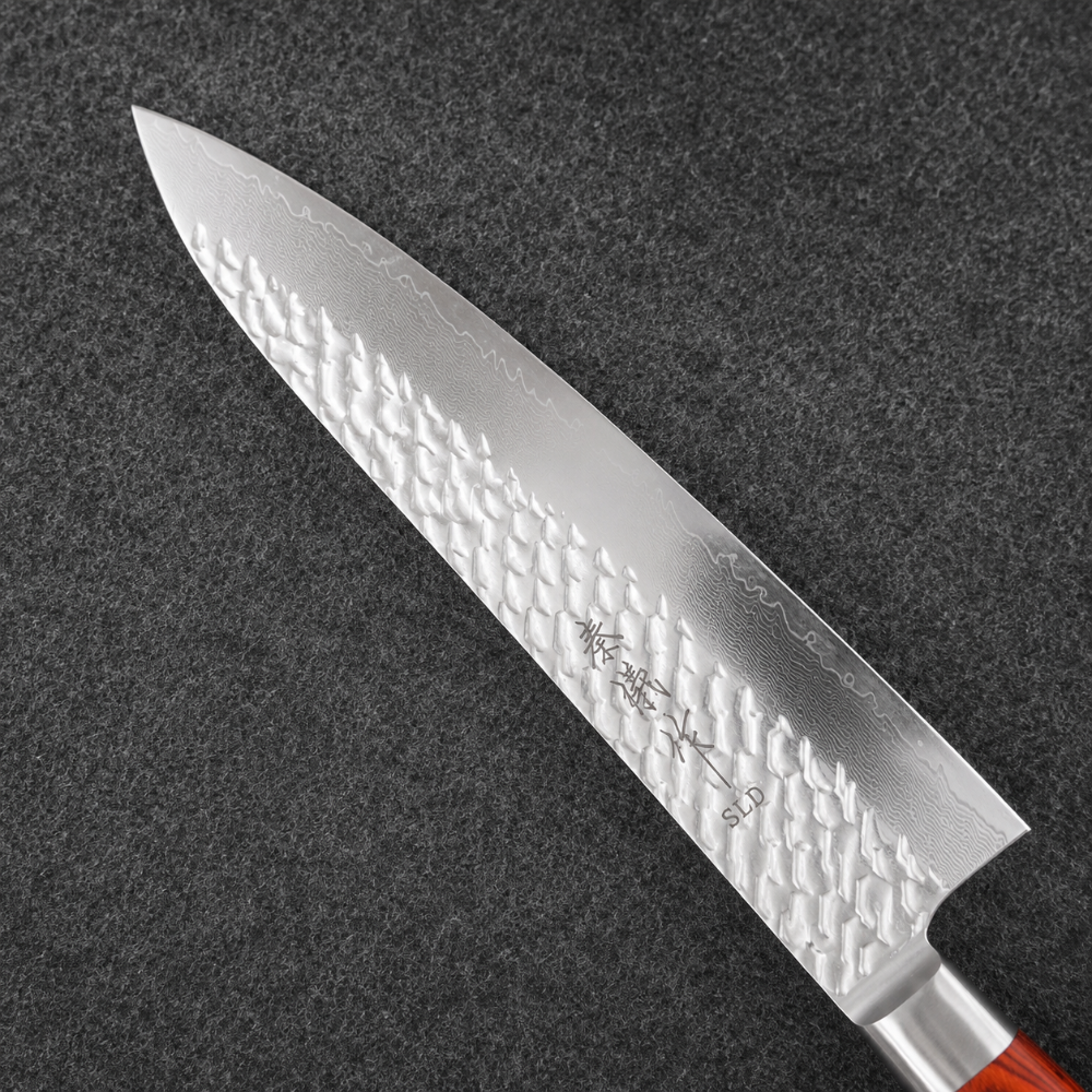 秦儀作新品～SLD 槌目積層口金牛刀 210.240.270mm-規格圖6