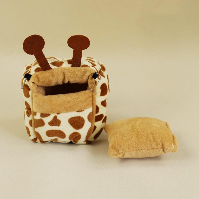 小動物 可愛動物 加絨保暖吊窩 小動物保暖窩 動物造型吊窩松鼠 蜜袋鼯 黃金鼠 倉鼠 附吊鍊-細節圖2