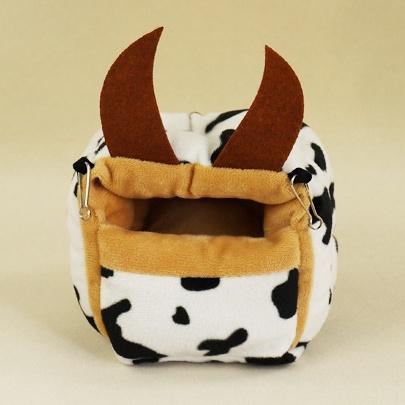 小動物 可愛動物 加絨保暖吊窩 小動物保暖窩 動物造型吊窩松鼠 蜜袋鼯 黃金鼠 倉鼠 附吊鍊-細節圖4