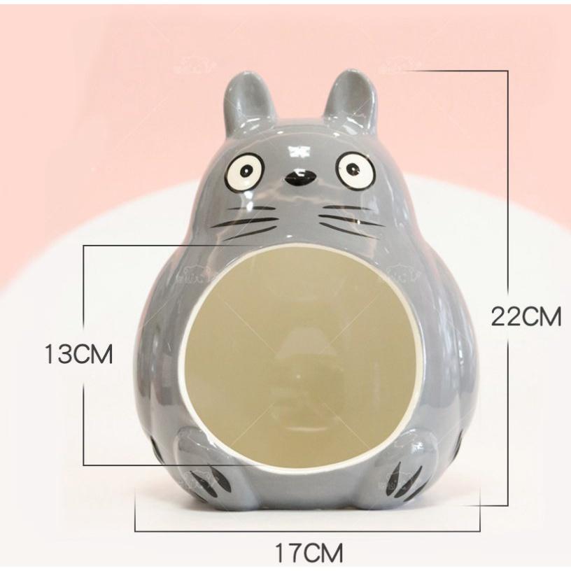 龍貓造型陶瓷窩 龍貓 松鼠 蜜袋鼯 寵物鼠 黃金鼠 刺蝟 倉鼠 小動物 消暑陶瓷冰屋-細節圖2