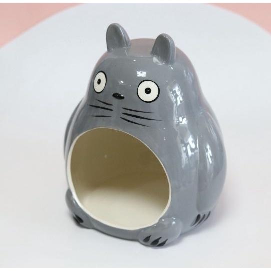 龍貓造型陶瓷窩 龍貓 松鼠 蜜袋鼯 寵物鼠 黃金鼠 刺蝟 倉鼠 小動物 消暑陶瓷冰屋-細節圖3