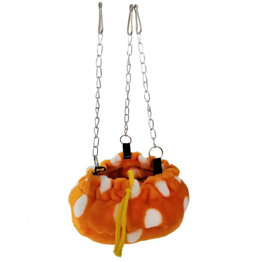 蜜袋鼯可愛南瓜窩 小動物保暖窩 南瓜窩 松鼠 小寵可愛南瓜窩 附吊鍊-細節圖3