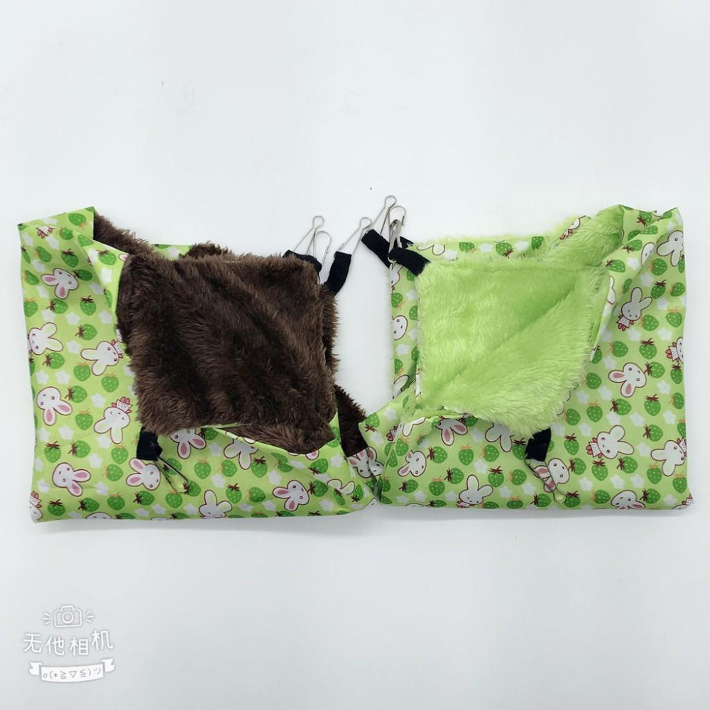 蜜袋鼯 松鼠 睡鼠雙面吊床-小寵物睡袋-寵物棉窩-保暖吊窩-可懸掛式掛睡籠睡窩-細節圖6