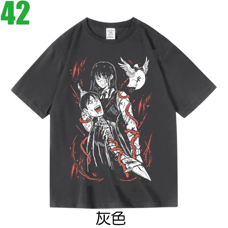 【鏈鋸人 電鋸人 Chainsaw Man】短袖日本漫畫卡通動畫T恤(3種顏色可選) 新上市購買多件多優惠!【賣場十二】-規格圖3