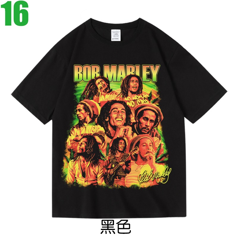 Bob Marley【巴布馬利】短袖雷鬼(Reggae)音樂搖滾歌手T恤(3種顏色) 新款上市購買多件多優惠!【賣場八】-規格圖3