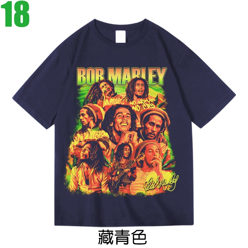 Bob Marley【巴布馬利】短袖雷鬼(Reggae)音樂搖滾歌手T恤(3種顏色) 新款上市購買多件多優惠!【賣場八】-規格圖3