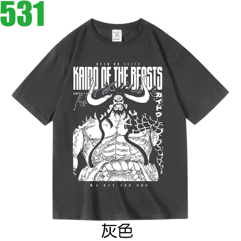 【航海王 海賊王 ONE PIECE 百獸凱多 百獸海道】短袖漫畫動漫卡通動畫電影T恤 購買多件多優惠!【賣場五十四】-規格圖3