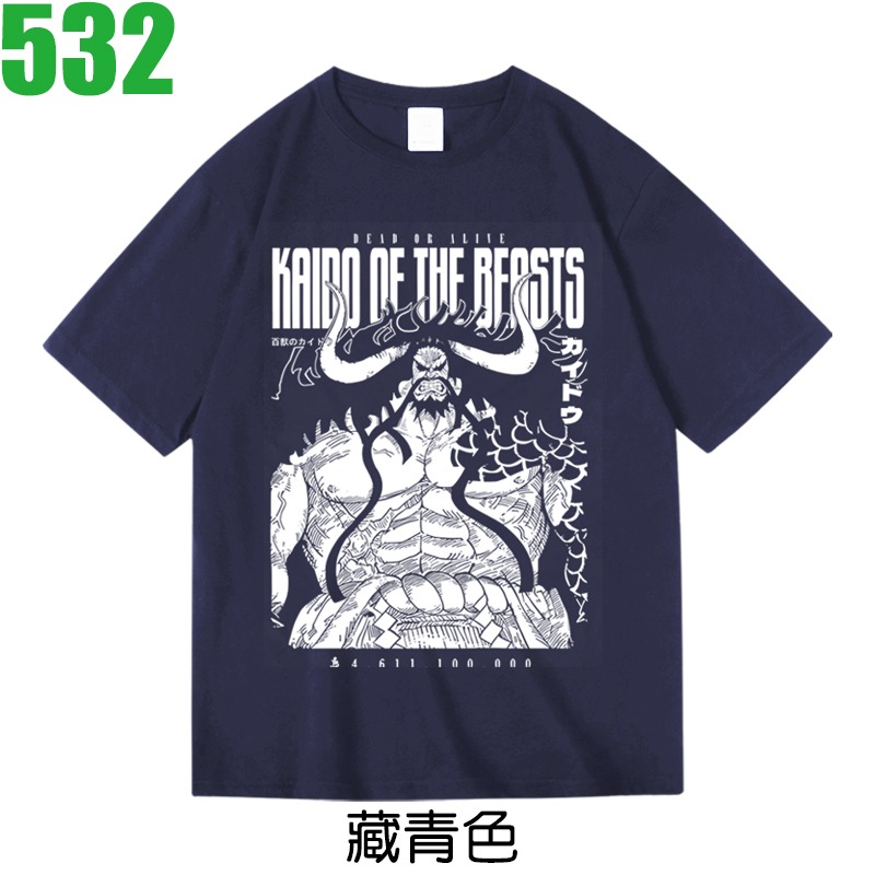 【航海王 海賊王 ONE PIECE 百獸凱多 百獸海道】短袖漫畫動漫卡通動畫電影T恤 購買多件多優惠!【賣場五十四】-規格圖3