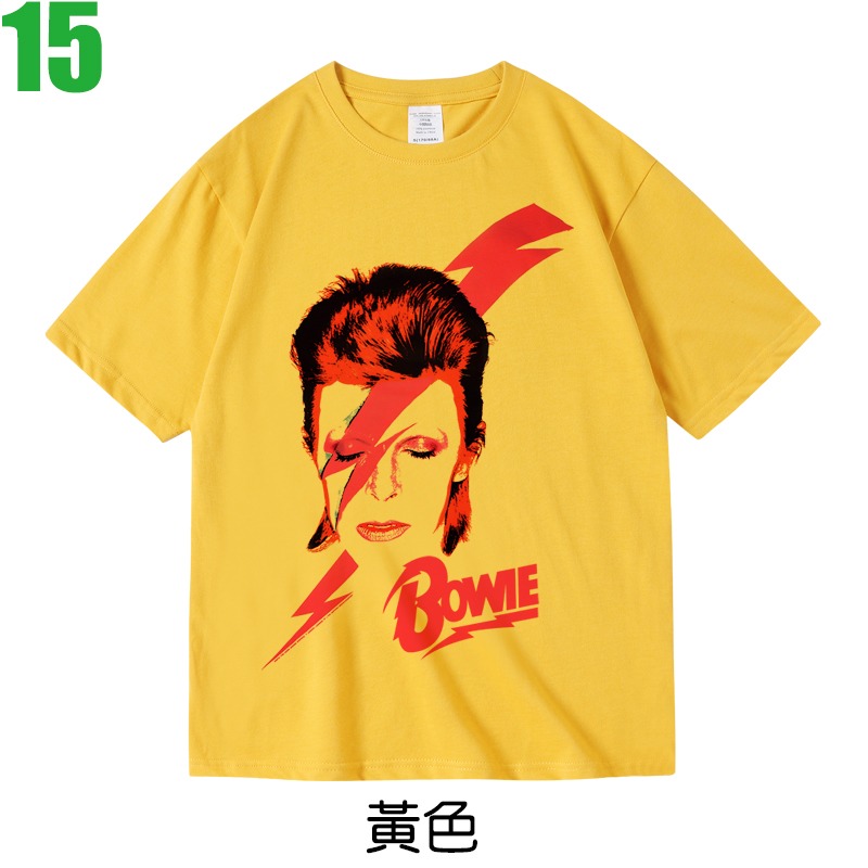 David Bowie【大衛．鮑伊】短袖流行華麗搖滾傳奇歌手T恤(5種顏色可供選購) 新款上市購買多件多優惠!【賣場四】-細節圖4