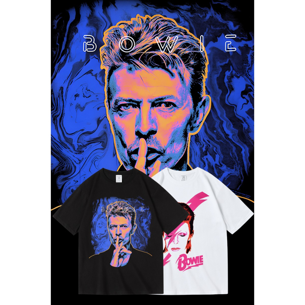 David Bowie【大衛．鮑伊】短袖流行華麗搖滾傳奇歌手T恤(5種顏色可供選購) 新款上市購買多件多優惠!【賣場四】-細節圖7