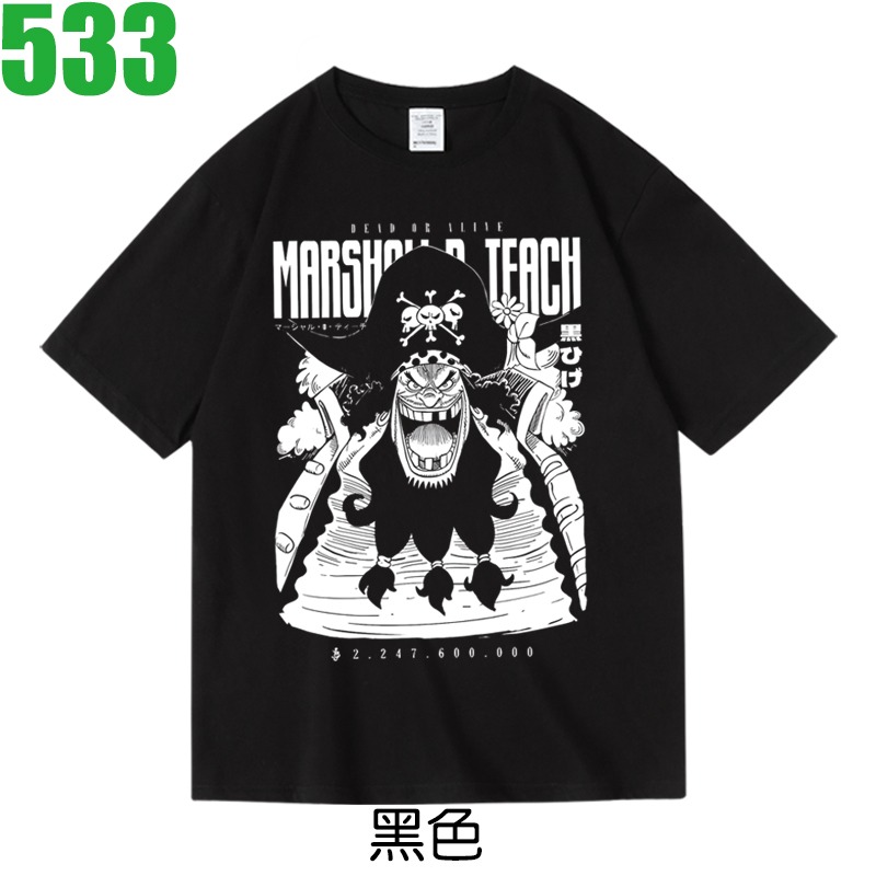 【航海王 海賊王 ONE PIECE 馬歇爾·D·汀奇】短袖漫畫動漫卡通動畫電影T恤 購買多件多優惠!【賣場五十五】-規格圖3