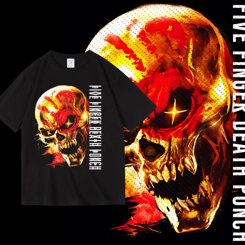 Five Finger Death Punch【五毒神掌 五指死拳】短袖蠱戮重金屬搖滾樂團T恤 購買多件多優惠【賣場四】-細節圖4