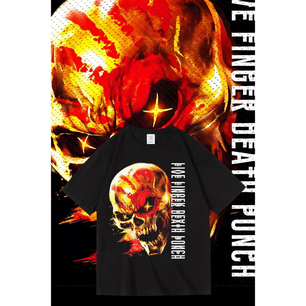 Five Finger Death Punch【五毒神掌 五指死拳】短袖蠱戮重金屬搖滾樂團T恤 購買多件多優惠【賣場四】-細節圖5