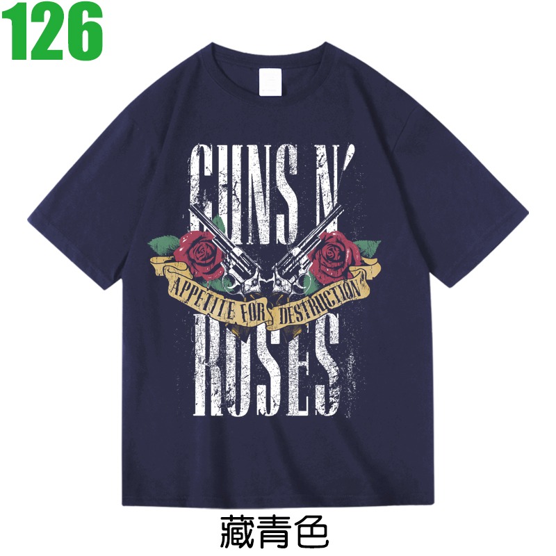 GUNS ＇N＇ ROSES SLASH【槍與玫瑰】短袖搖滾樂團T恤(3種顏色) 新款上市購買多件多優惠!【賣場二十六】-細節圖3