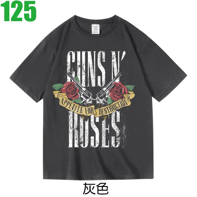 GUNS ＇N＇ ROSES SLASH【槍與玫瑰】短袖搖滾樂團T恤(3種顏色) 新款上市購買多件多優惠!【賣場二十六】-規格圖3
