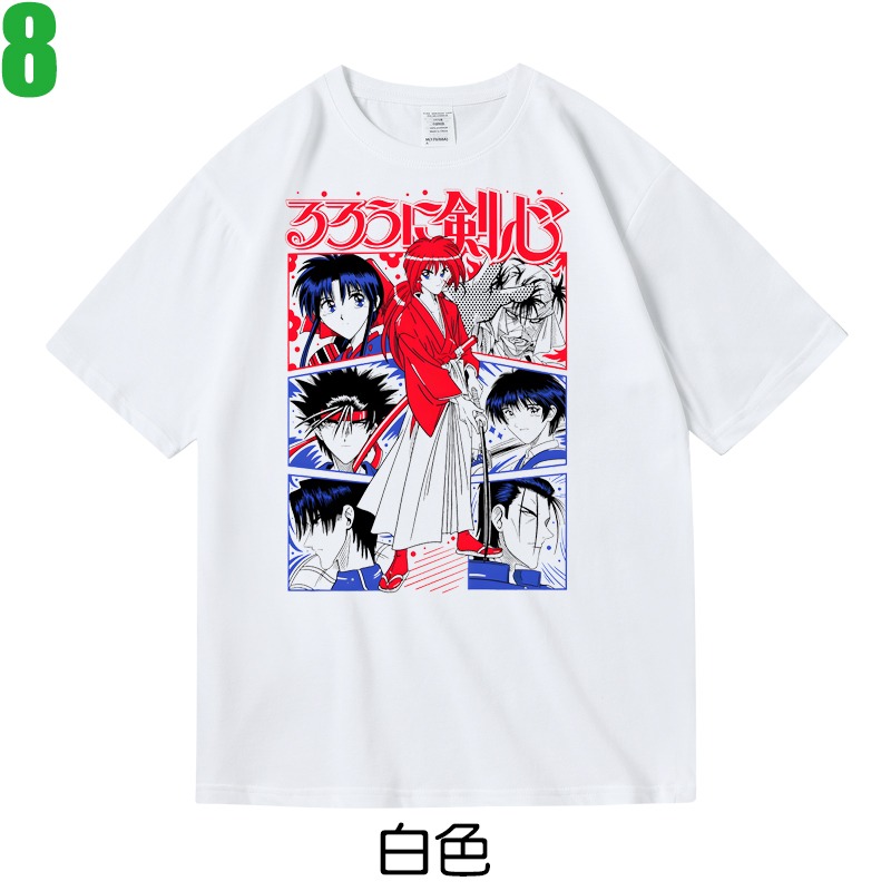 【神劍闖江湖 浪客劍心 RUROUNI KENSHIN】短袖日本漫畫卡通動畫T恤(7種顏色) 購買多件多優惠!【賣場三】-細節圖2
