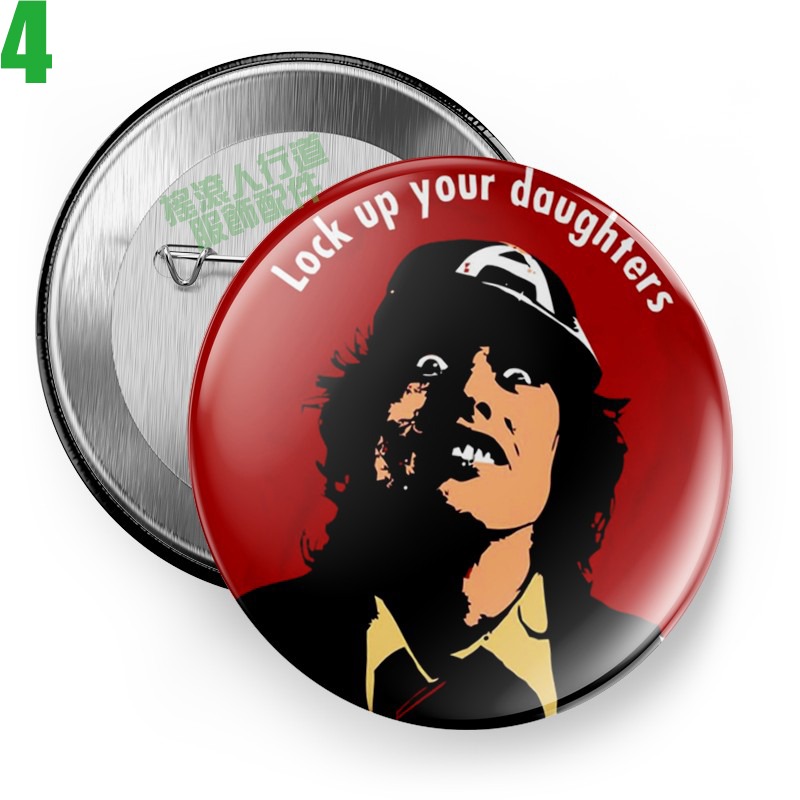 【AC/DC】短袖澳洲重金屬搖滾樂團胸章徽章(共6種款式可供選購) 下單前請先詢問有無現貨!【賣場一】-規格圖8