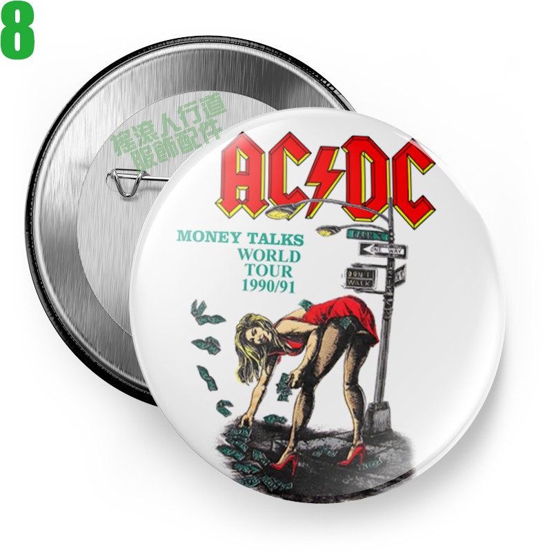 【AC/DC】短袖澳洲重金屬搖滾樂團胸章徽章(共6種款式可供選購) 下單前請先詢問有無現貨!【賣場二】-規格圖8