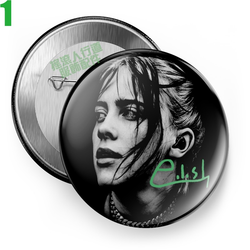 Billie Eilish【怪奇比莉】短袖流行音樂歌手胸章徽章(共6種款式可供選購) 下單前請先詢問有無現貨!【賣場一】-規格圖8