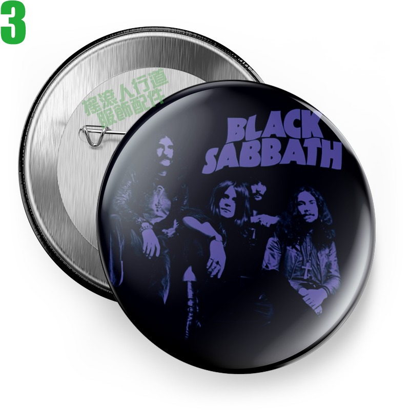 Black Sabbath Ozzy Osbourne【黑色安息日 奧茲奧斯朋】短袖重金屬搖滾樂團胸章徽章(共7種款式)-細節圖3