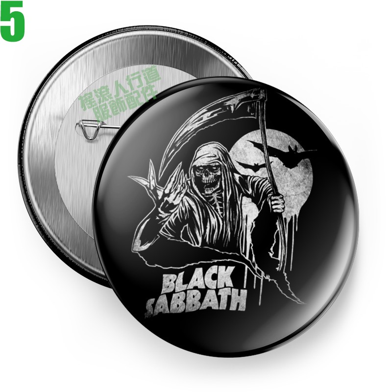 Black Sabbath Ozzy Osbourne【黑色安息日 奧茲奧斯朋】短袖重金屬搖滾樂團胸章徽章(共7種款式)-細節圖5