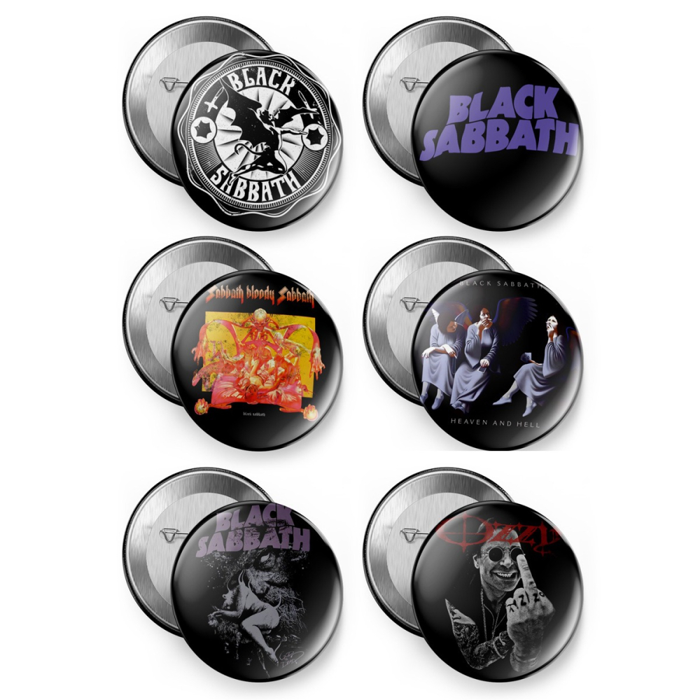 Black Sabbath Ozzy Osbourne【黑色安息日 奧茲奧斯朋】短袖重金屬搖滾樂團胸章徽章(共7種款式)-細節圖8