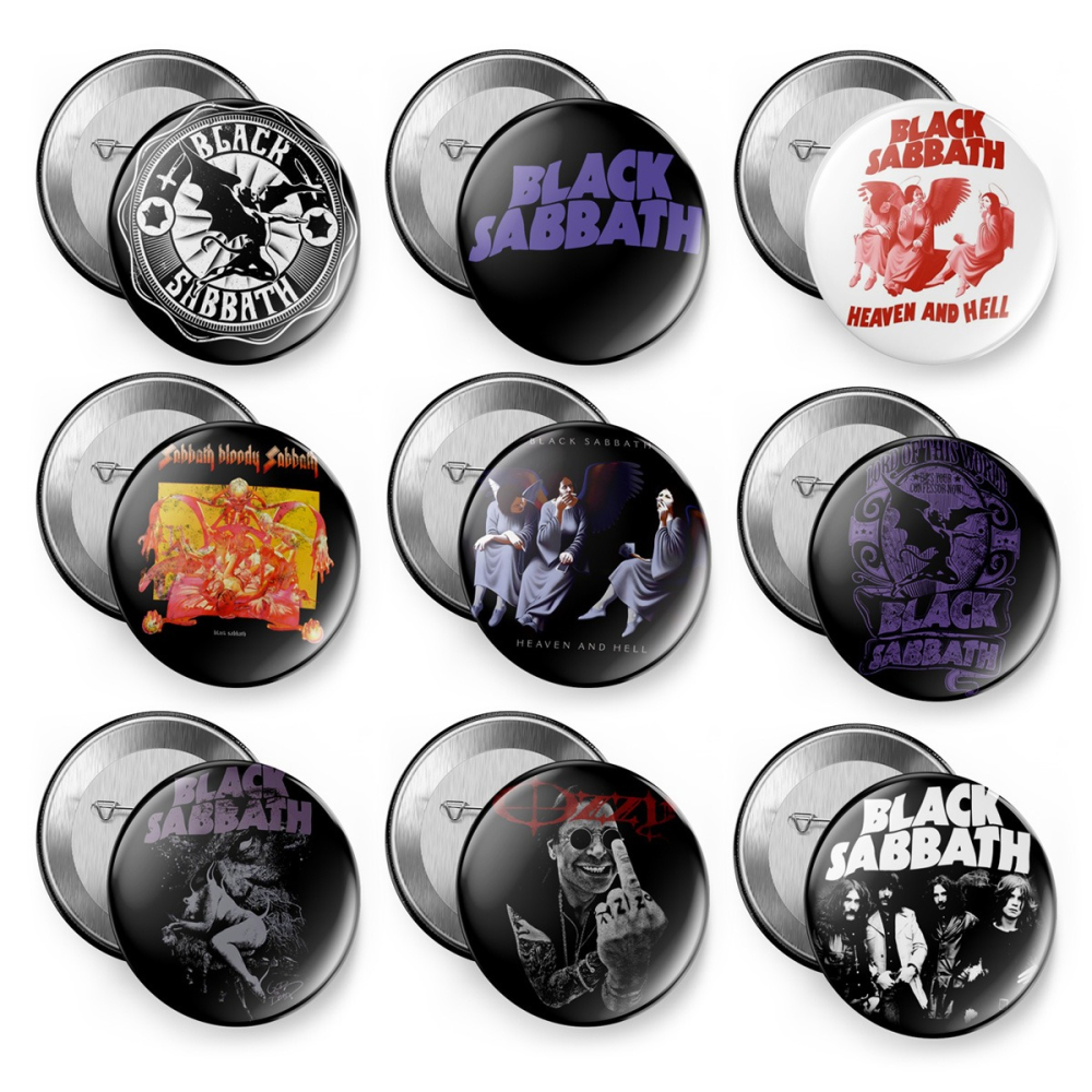 Black Sabbath Ozzy Osbourne【黑色安息日 奧茲奧斯朋】短袖重金屬搖滾樂團胸章徽章(共7種款式)-細節圖9
