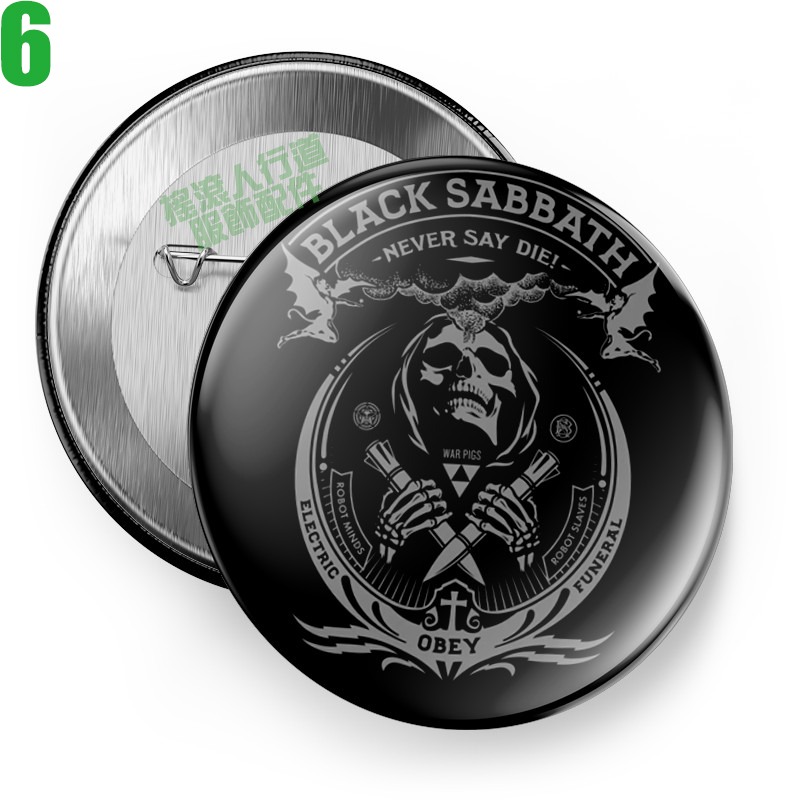 Black Sabbath Ozzy Osbourne【黑色安息日 奧茲奧斯朋】短袖重金屬搖滾樂團胸章徽章(共7種款式)-規格圖9