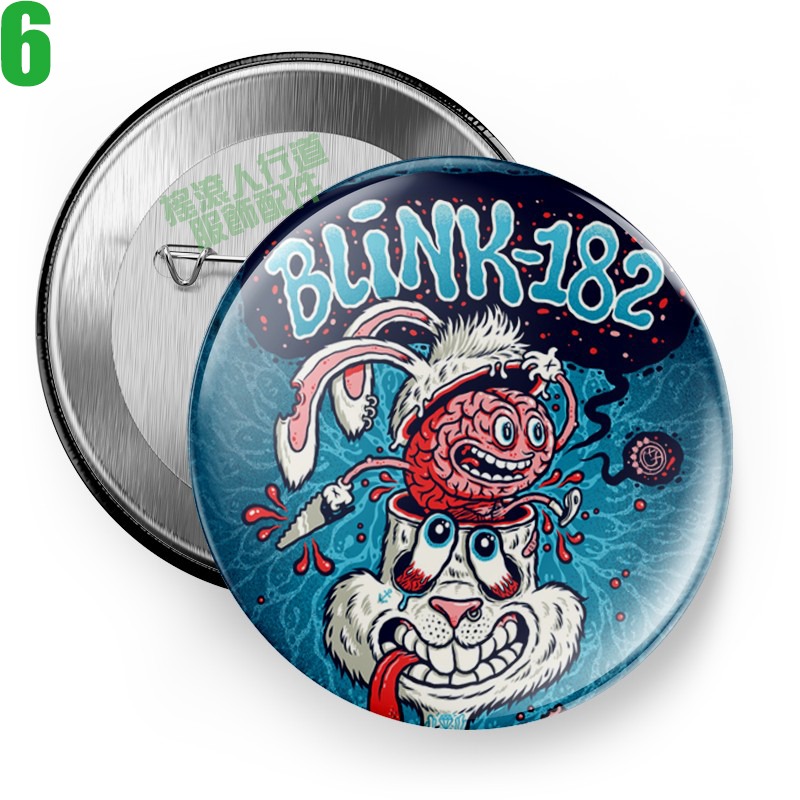 Blink 182【眨眼182】短袖流行龐克搖滾樂團胸章徽章(共9種款式可供選購) 下單前請先詢問有無現貨!【賣場一】-規格圖11