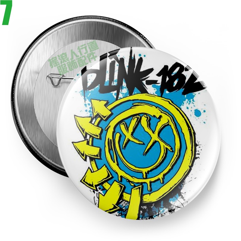 Blink 182【眨眼182】短袖流行龐克搖滾樂團胸章徽章(共9種款式可供選購) 下單前請先詢問有無現貨!【賣場一】-規格圖11
