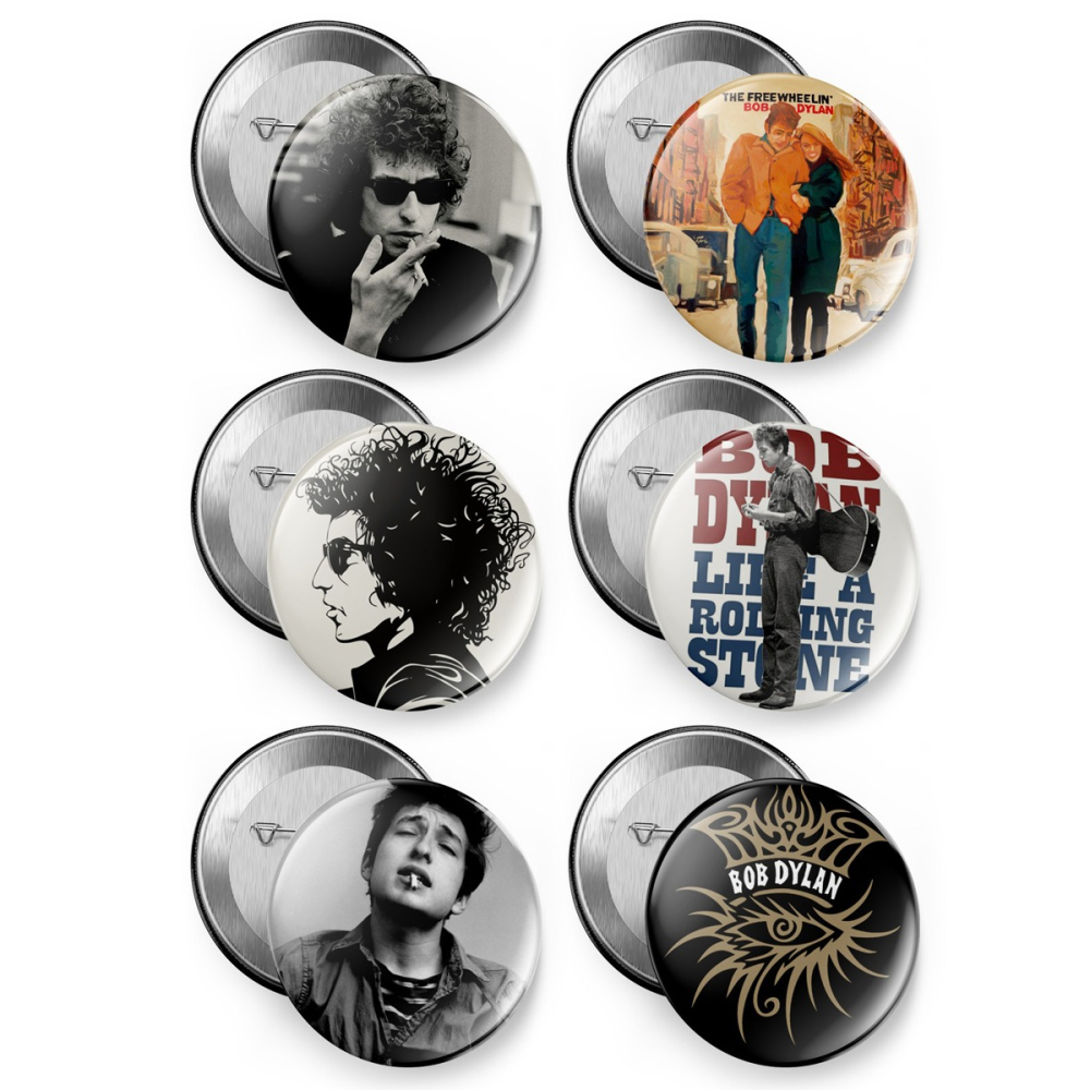 Bob Dylan【巴布狄倫】短袖民謠搖滾傳奇歌手胸章徽章(共6種款式可供選購) 下單前請先詢問有無現貨!【賣場一】-細節圖7