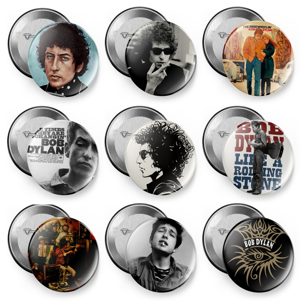 Bob Dylan【巴布狄倫】短袖民謠搖滾傳奇歌手胸章徽章(共6種款式可供選購) 下單前請先詢問有無現貨!【賣場一】-細節圖8